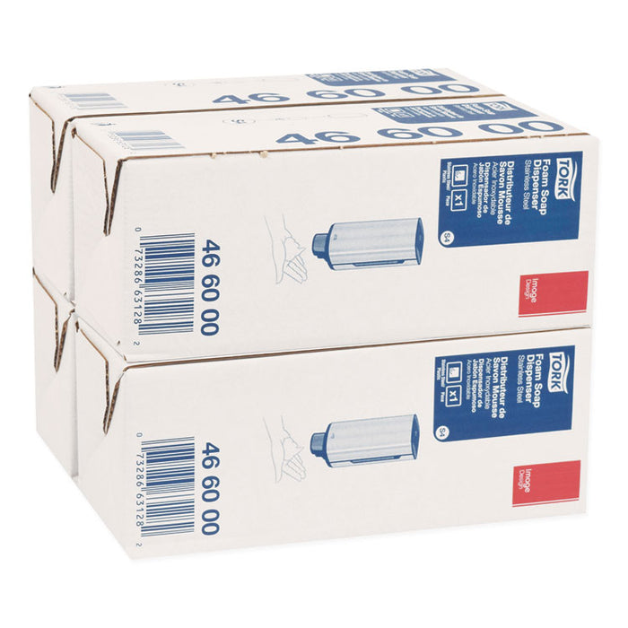 Foam Skincare Manual Dispenser, 1 L Bottle; 33 oz Bottle, 4.25 x 4.25 x 11.38, Stainless Steel