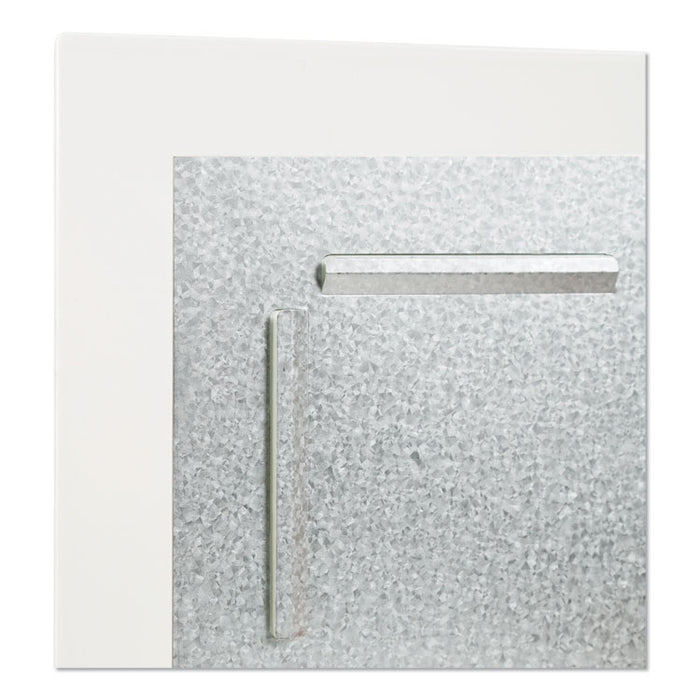 Floating Glass Dry Erase Board, 48" x 36" (Actual Size: 47" x 35"), White Surface