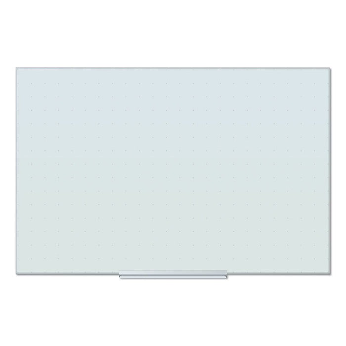 Floating Glass Ghost Grid Dry Erase Board, 36" x 24" (Actual Size: 35" x 23"), White Surface