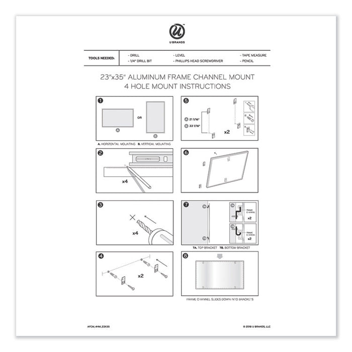 PINIT Magnetic Dry Erase Calendar, Monthly Planning/Scheduling, 36 x 24 (Actual Size: 35 x 23), White Surface, Aluminum Frame