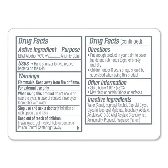 Advanced Hand Sanitizer Refreshing Gel, 1 oz Flip-Cap Bottle with Display Box, Clean Scent, 36/Bowl