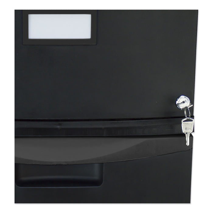 Single-Drawer Mobile Filing Cabinet, 1 Legal/Letter-Size File Drawer, Black, 14.75" x 18.25" x 12.75"