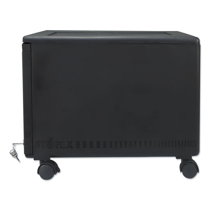 Single-Drawer Mobile Filing Cabinet, 1 Legal/Letter-Size File Drawer, Black, 14.75" x 18.25" x 12.75"