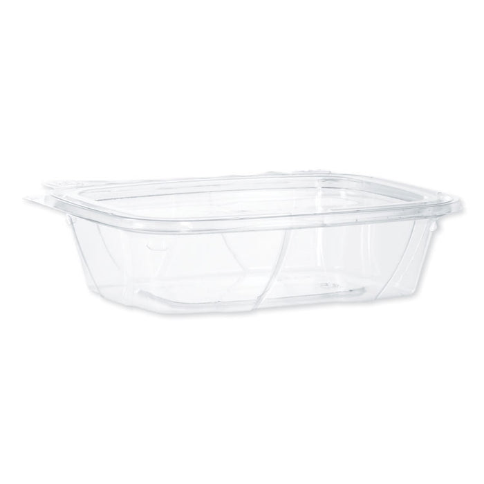 ClearPac SafeSeal Tamper-Resistant, Tamper-Evident Containers, Tall, Flat Lid, 20 oz, Clear, Plastic, 200/Carton