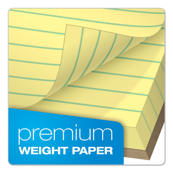 Docket Gold Ruled Perforated Pads, Wide/Legal Rule, (50) Canary Yellow 8.5 x 11 Sheets, 12/Pack