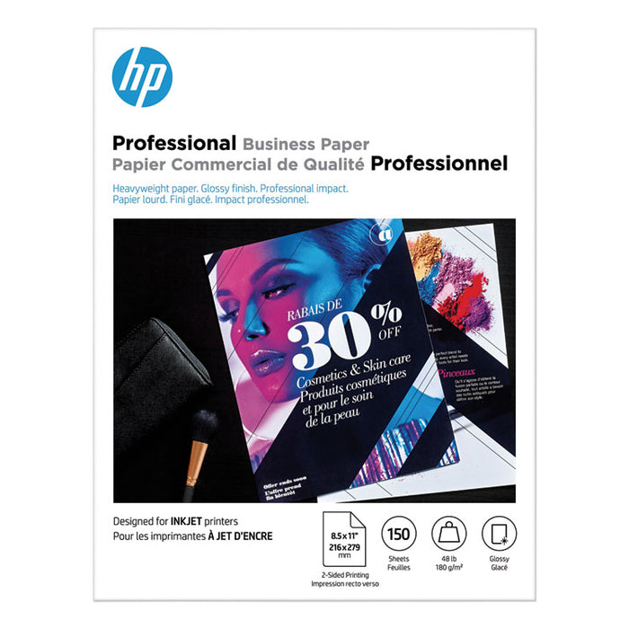 Inkjet Brochure Paper, 98 Bright, 48-lb Bond Weight, 8.5 x 11, White, 150/Pack