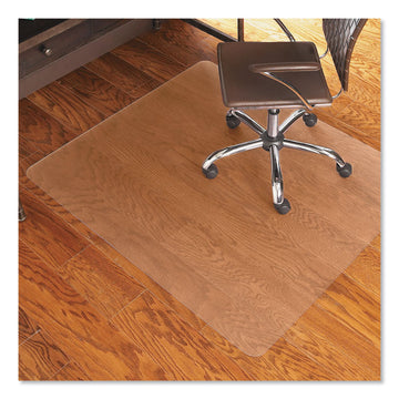 Light Use EverLife Chair Mat for Hard Floors, Rectangular, Straight Edges, 46" x 60", Clear