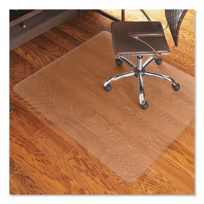 Light Use EverLife Chair Mat for Hard Floors, Rectangular, Straight Edges, 46" x 60", Clear
