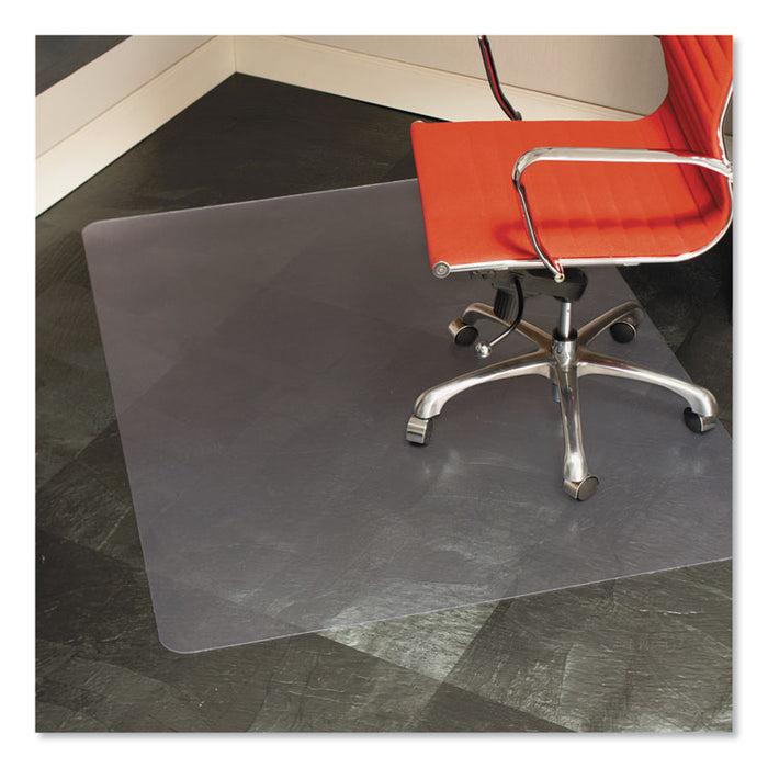 Heavy Use EverLife Chair Mat for Hard Floors, Rectangular, Straight Edges, 46" x 60", Clear