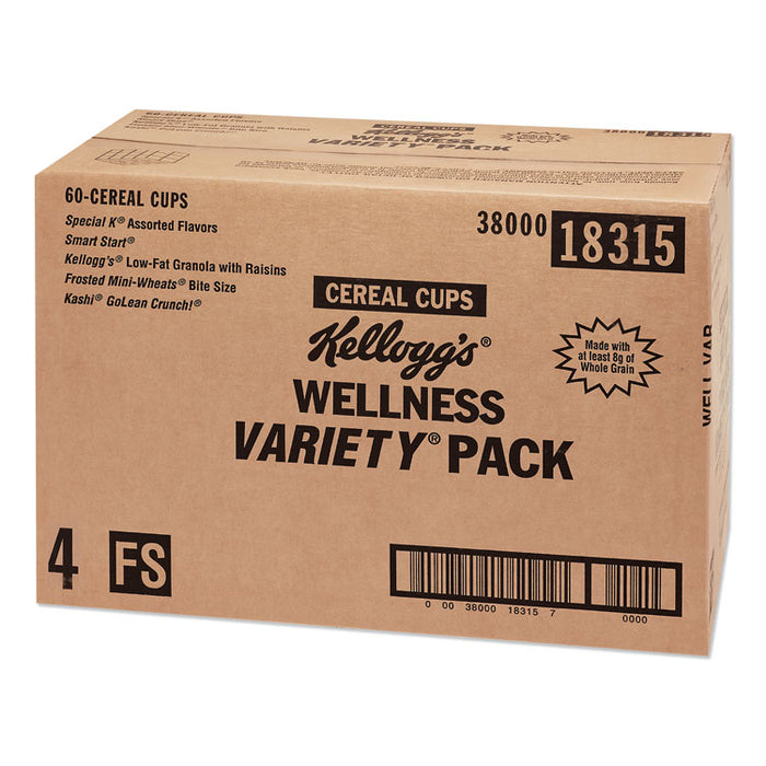 Breakfast Cereal - Single Serve, Classic Wellness Assortment, 2.2 oz Cup, 60/Carton