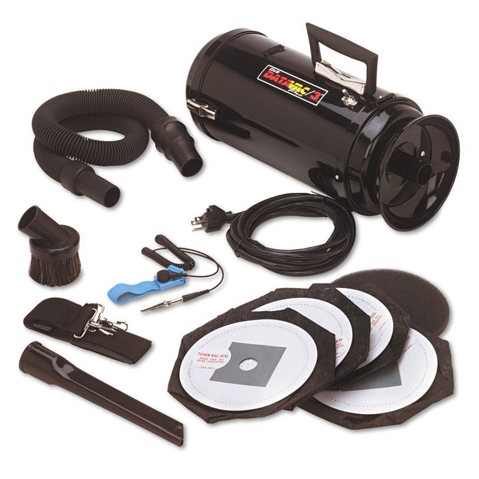 ESD-Safe Pro Data-Vac/3 Professional Cleaning System, 1.7 hp, Black