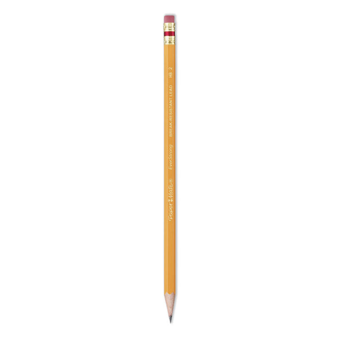 EverStrong #2 Pre-Sharpened Woodcase Pencils, HB (#2), Black Lead, Yellow Barrel, Dozen