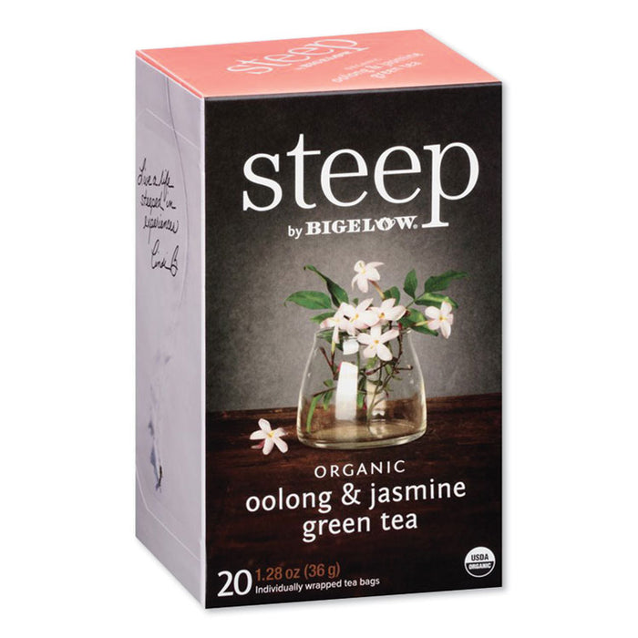 steep Tea, Oolong and Jasmine Green, 0.06 oz Tea Bag, 20/Box