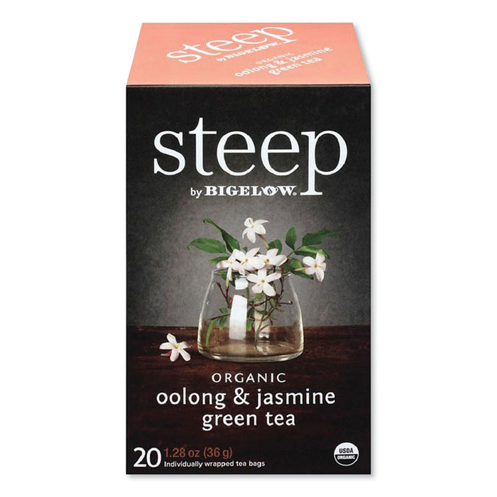 steep Tea, Oolong and Jasmine Green, 0.06 oz Tea Bag, 20/Box