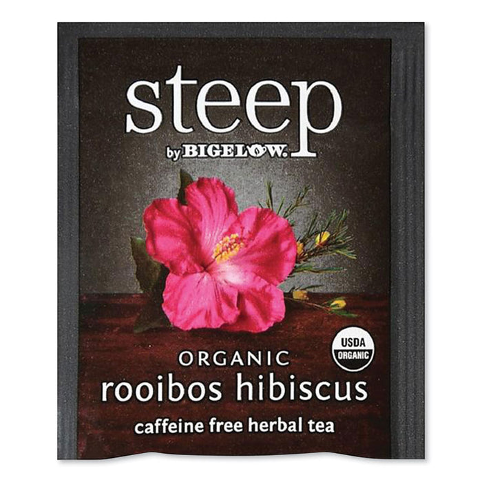 steep Tea, Rooibos Hibiscus Herbal Tea, 0.08 oz Tea Bag, 20/Box