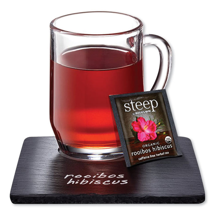 steep Tea, Rooibos Hibiscus Herbal Tea, 0.08 oz Tea Bag, 20/Box