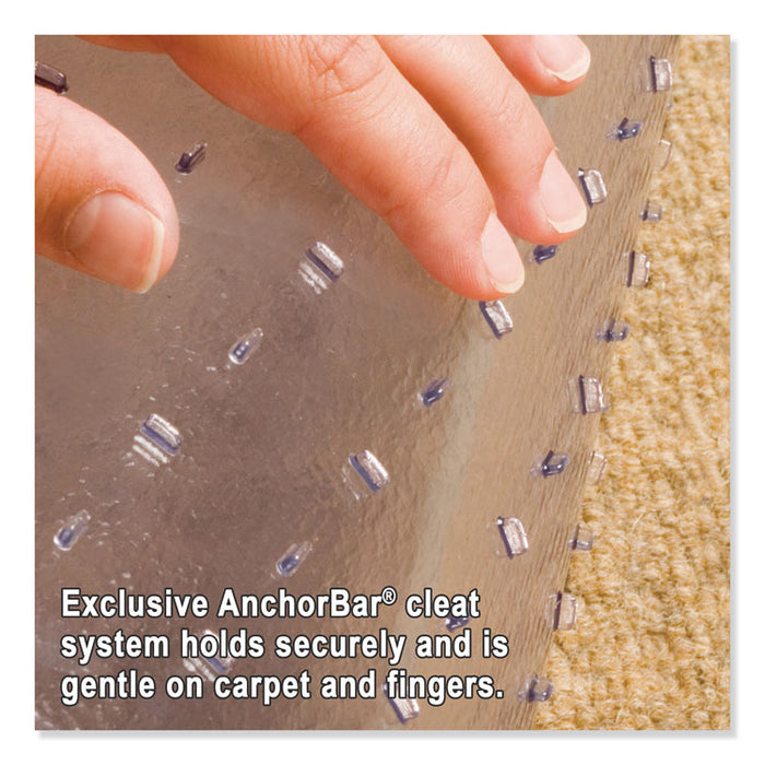 Natural Origins Biobased Chair Mat for Low Pile Carpeted Floors, Rectangular with Lip, Straight Edges, 36" x 48", Clear