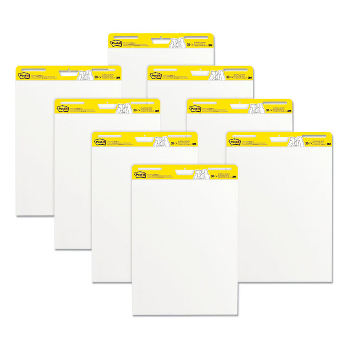 Vertical-Orientation Self-Stick Easel Pads, Unruled, (30) White 25 x 30 Sheets, 8/Pack