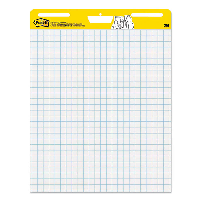 Vertical-Orientation Self-Stick Easel Pads, Quadrille Rule (1 sq/in), (30) White 25 x 30 Sheets, 6/Pack