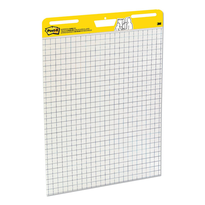 Vertical-Orientation Self-Stick Easel Pads, Quadrille Rule (1 sq/in), (30) White 25 x 30 Sheets, 6/Pack