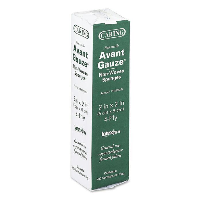 Gauze Sponges, Non-Sterile, 4-Ply, 2 x 2, 200/Box