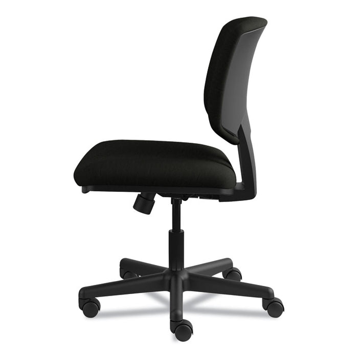 Volt Series Leather Task Chair with Synchro-Tilt, Supports Up to 250 lb, 18" to 22.25" Seat Height, Black