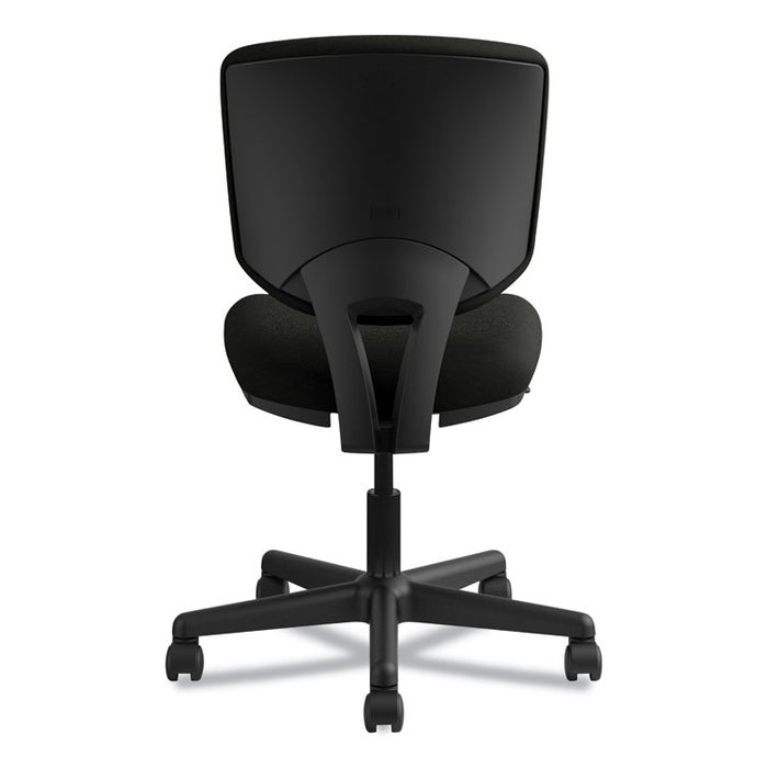 Volt Series Leather Task Chair with Synchro-Tilt, Supports Up to 250 lb, 18" to 22.25" Seat Height, Black