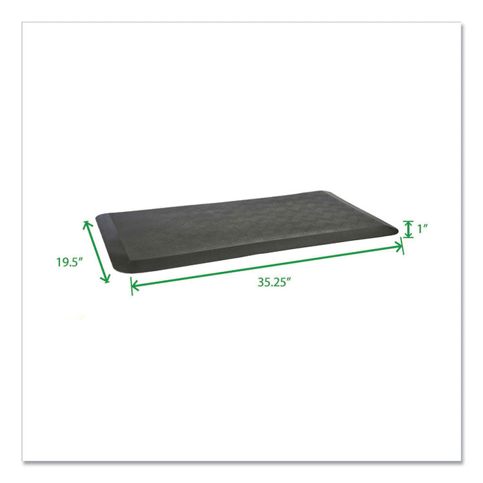 Anti-Fatigue Mat, Rectangular, Black Textured Surface, 35.25" x 19.5"