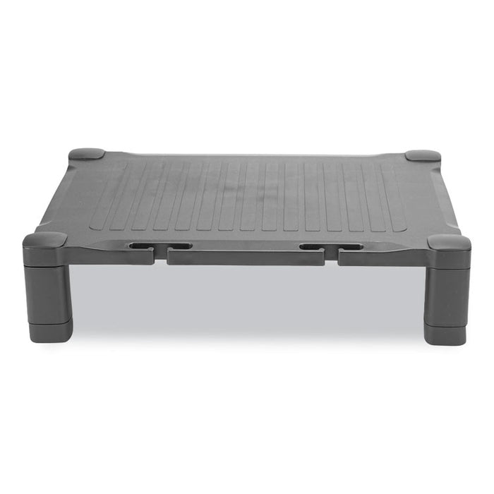 Adjustable Rectangular Monitor Stand, 17" x 13" x 3.75" to 5.75", Black, Supports 22 lbs