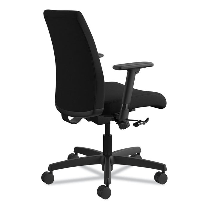 Ignition Series Fabric Low-Back Task Chair, Supports Up to 300 lb, 17" to 21.5" Seat Height, Black
