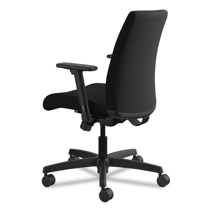 Ignition Series Fabric Low-Back Task Chair, Supports Up to 300 lb, 17" to 21.5" Seat Height, Black