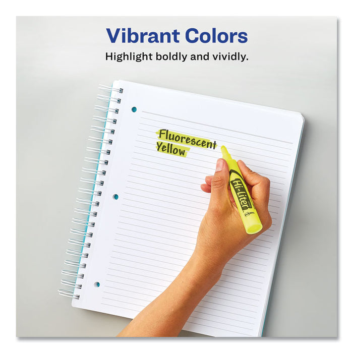 HI-LITER Desk-Style Highlighters, Fluorescent Purple Ink, Chisel Tip, Purple/Black Barrel, Dozen