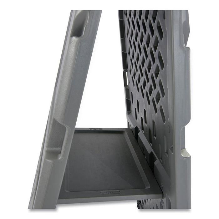 Ingenuity Presentation Flipchart Easel with Dry Erase Surface, 33" x 28", White Surface, Charcoal Gray Polyethylene Frame