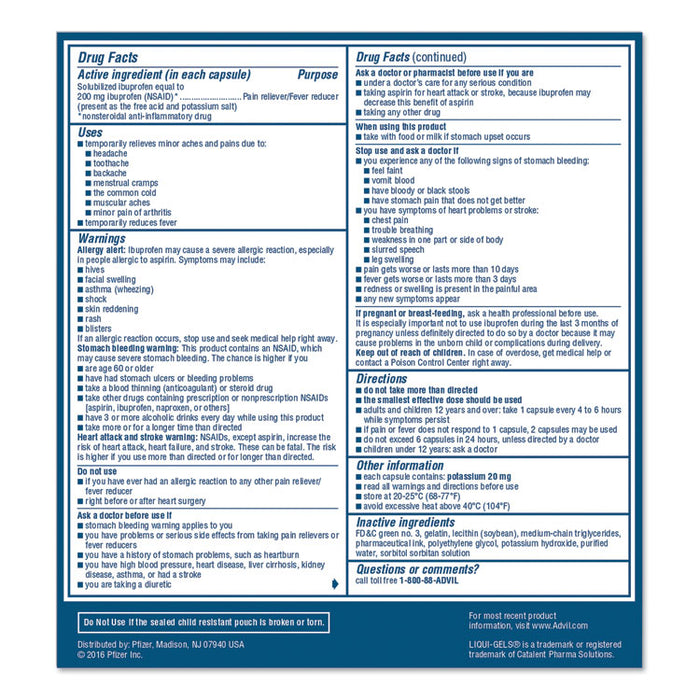 Liqui-Gels, Two-Pack, 50 Packs/Box