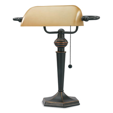 Incandescent Desk Lamp, 6.5w x 6.5d x 16h, Oil Rubbed Bronze