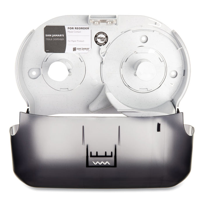 Versatwin Standard Bath Tissue Dispenser, Classic, 8 x 5.75 x 12.75, Transparent Black Pearl