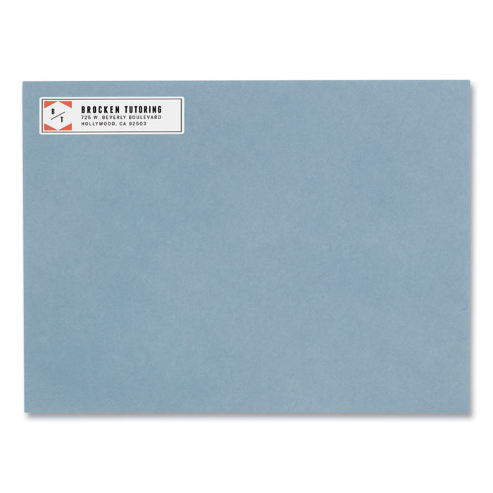 Easy Peel White Address Labels w/ Sure Feed Technology, Laser Printers, 0.5 x 1.75, White, 80/Sheet, 100 Sheets/Box