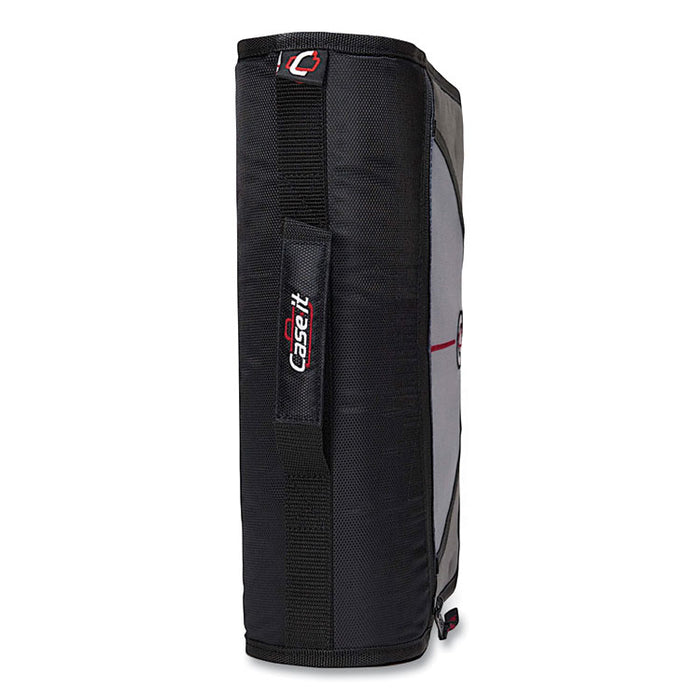 Mighty Zip Tab Binder, 3 Rings, 3" Capacity, 11 x 8.5, Black