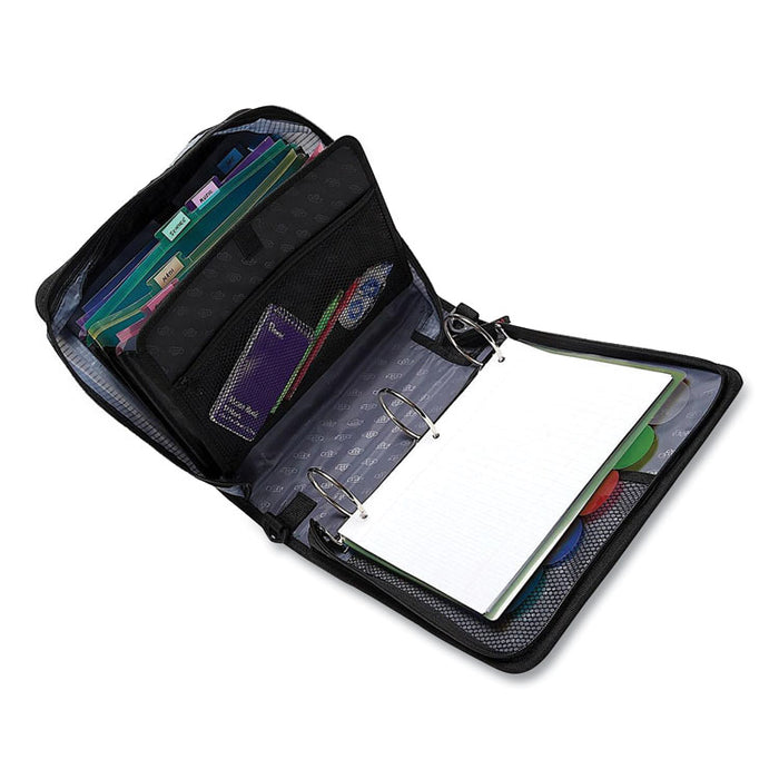 Mighty Zip Tab Binder, 3 Rings, 3" Capacity, 11 x 8.5, Black
