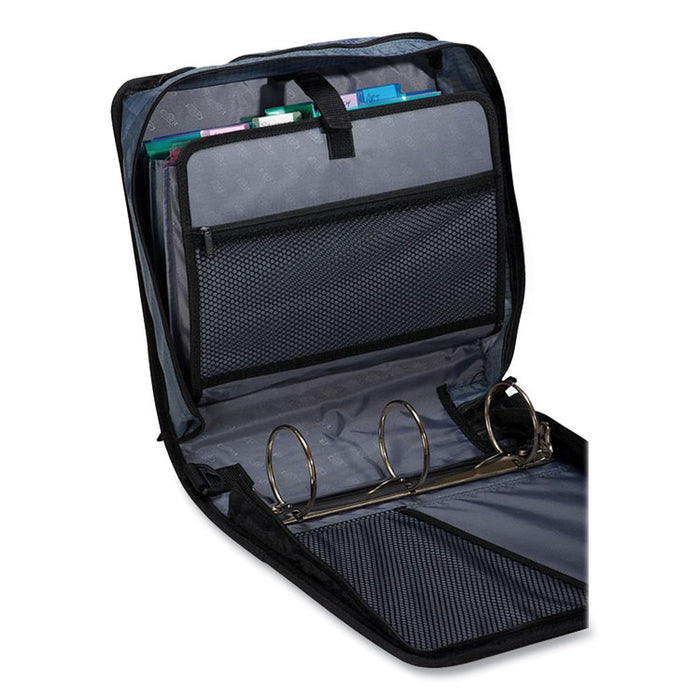 Mighty Zip Tab Binder, 3 Rings, 3" Capacity, 11 x 8.5, Black