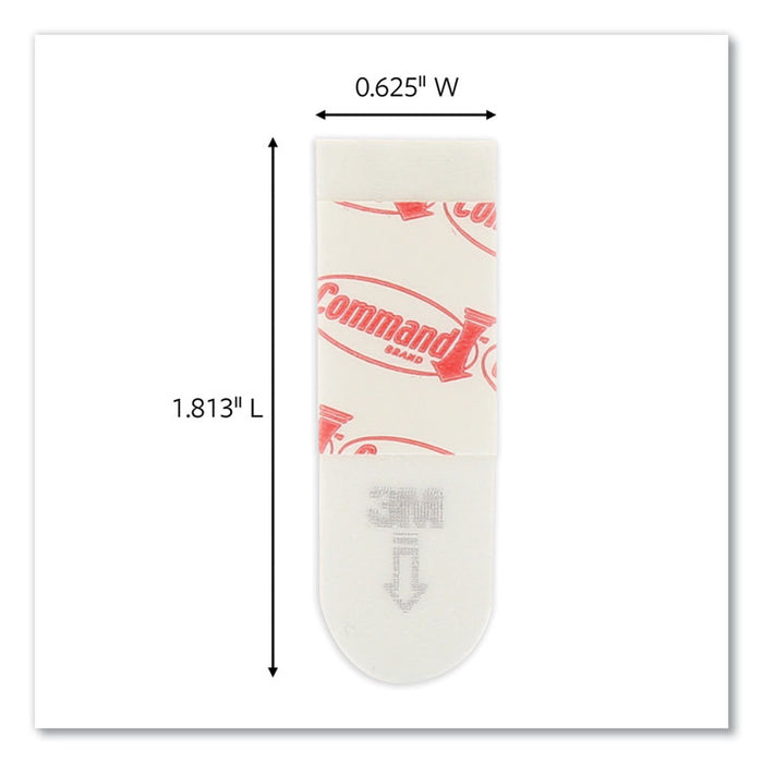 Poster Strip Pairs, Holds Up to 1 lb, 0.63" x 1.75", White, 136/Pack