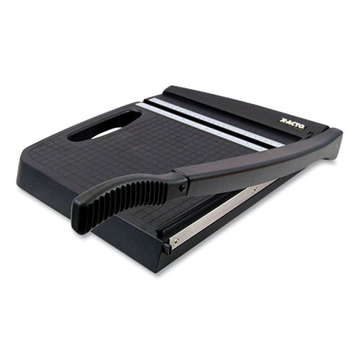 10-Sheet Guillotine Trimmer, 10 Sheets, 12" Cut Length, Plastic Base, 13 x 13