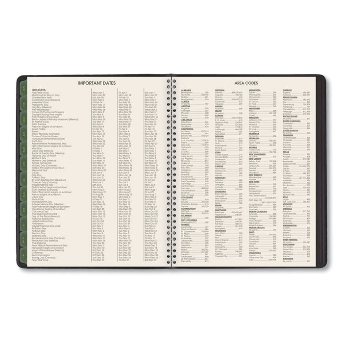Recycled Weekly Vertical-Column Format Appointment Book, 8.75 x 7, Black Cover, 12-Month (Jan to Dec): 2026