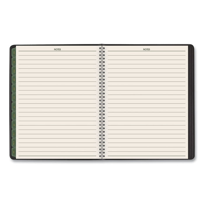 Recycled Weekly Vertical-Column Format Appointment Book, 8.75 x 7, Black Cover, 12-Month (Jan to Dec): 2026