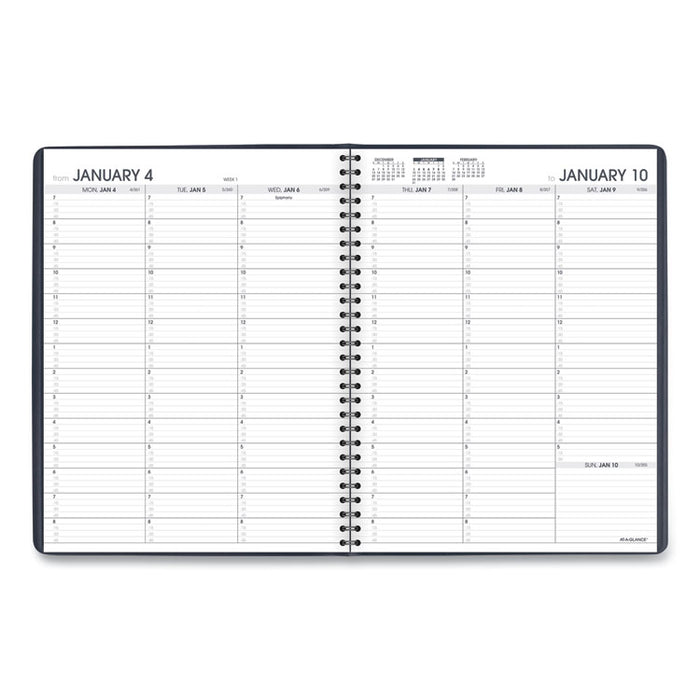 Weekly Appointment Book, 11 x 8.25, Navy Cover, 13-Month: Jan 2026 to Jan 2027
