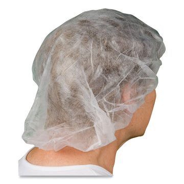BC Series Bouffant Caps, Polypropylene, 21", White, 1,000/Carton