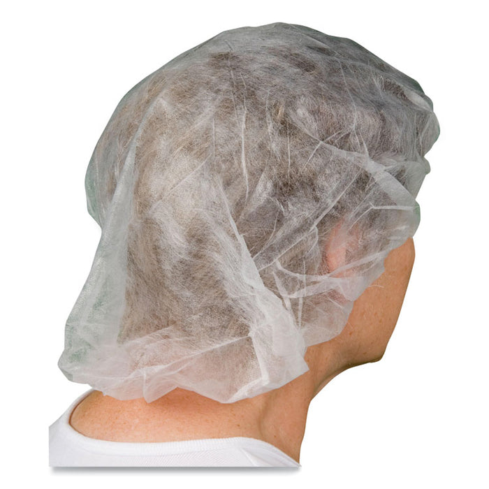 BC Series Bouffant Caps, Polypropylene, 21", White, 1,000/Carton
