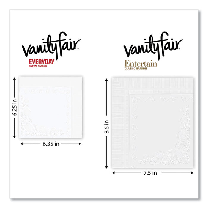 Everyday Casual Napkins, 2-Ply, White, 100/Pack