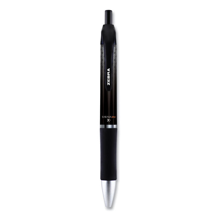 Sarasa Dry Gel X1 Gel Pen, Retractable, Medium 0.7 mm, Blue Ink, Blue Barrel, 12/Pack