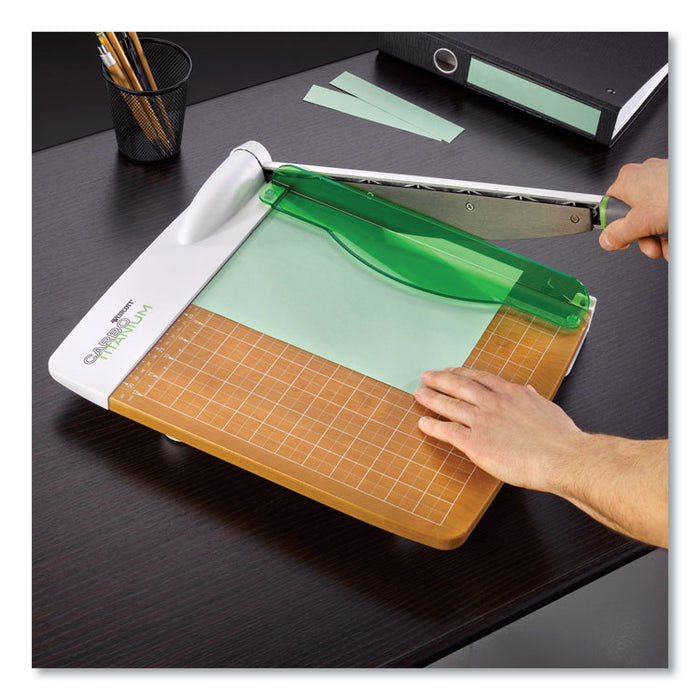 CarboTitanium Guillotine Paper Trimmer, 30 Sheets, 12" Cut Length, Metal/Wood Composite Base, 14 x 22